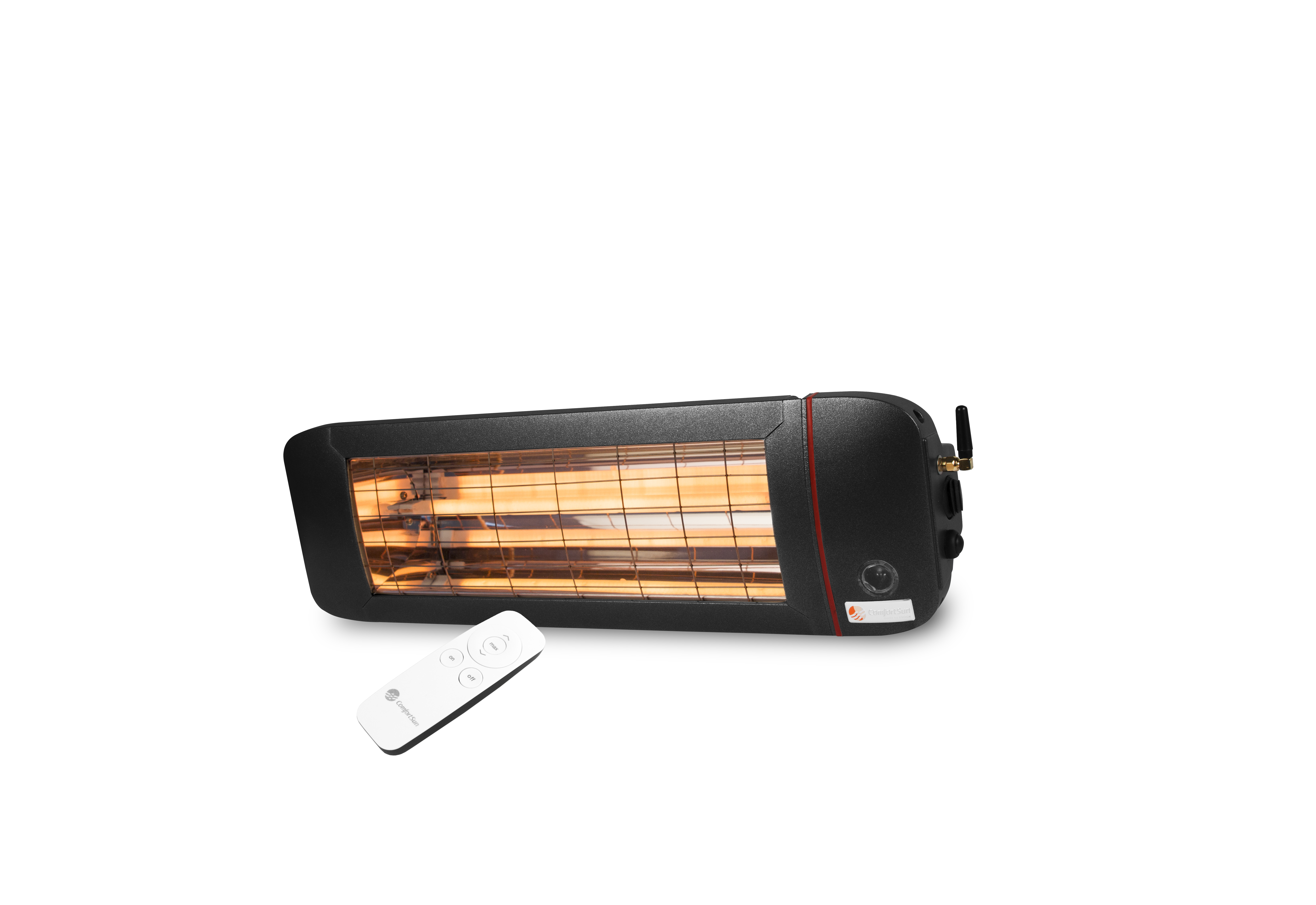 Bad Heizstrahler Bluetooth anthrazit Vorderansicht